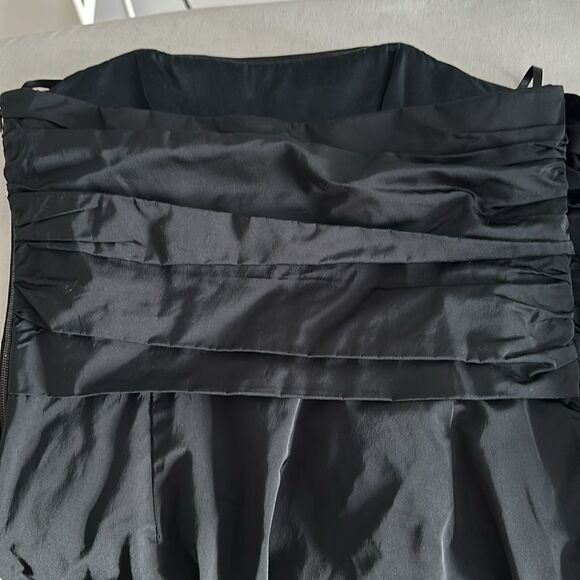 LIDA BADAY Women’s Gathered Strapless Silk Blend Black Cocktail Mini Dress Sz. 4 - Picture 11 of 11